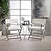 Christopher Knight Home Vesper Leather Modern Arm Chairs, 2-Pcs Set, White