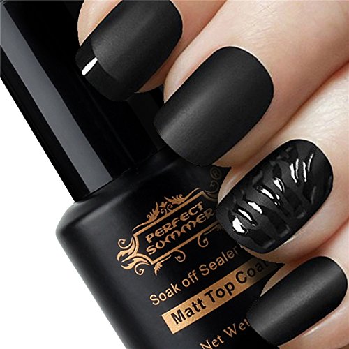 Perfect Summer Matte Top Coat Gel Nail Polish - UV LED Soak Off Top Coat, Home Gel Manicure Salon Polish, Clear Color 8ml Perfect Summer Matte Top Coat Gel Nail Polish - UV LED Soak Off Top Coat, Home Gel Manicure Salon Polish, Clear Color 8ml