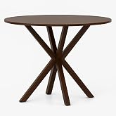 Tangkula 36" Round Dining Table with Rubber Wood Legs, Mid-Century | Spacious Tabletop, High Strength, Waterproof Surface, Adjustable Foot Pads, for Home, Office, Bar