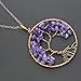 KISSPAT Tree Of Life Pendant Necklace Handmade Gemstone With 26