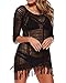 Women's Crochet Sunscreen Swimwear Bikini Cover Up Beach Tops Mini Dress