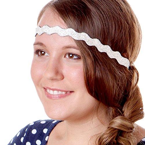 Hipsy Women's American Flag 4th of July Adjustable Headband Gift Packs (Wave Red/White/Royal 3pk)