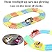 Cars Track(2-Pack),Glow in the Dark Compatible with Most of Tracks Accessories,Best Gift for Boys and Girls(Red+Yellow)