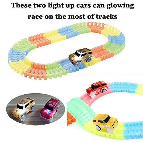 image for New ideas Cars Track(2-Pack),Glow in the Dark Compatible with Most of 