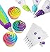 Villy CupCake Decorating Tool Swirl 3-Color Coupler Icing Piping Bag Nozzle Converter