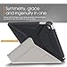 iPad Air 2 Case, Apple iPad Air 2 Case, rooCASE Origami Ultra Slim Fit Thin Lightweight Shell PU Leather Folio Case with Auto Sleep Wake Smart Cover, Black / Gray (will NOT fit New iPad 2017)