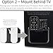 TotalMount Universal Remote Control Holder – Attaches to Wall or Back of TV – Compatible with All TV Remotes (Premium Black, Large)