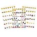 kwmobile Emoji Light Box Cards 126 Tiles - A4 Size for LED Marquee Cinema Sign Color Emoji Symbols Hearts Smiley Faces Animals and More