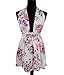 Moxeay Women's Floral Print Shorts Romper Jumpsuit Deep V Neck Backless Romper (M,Pink)