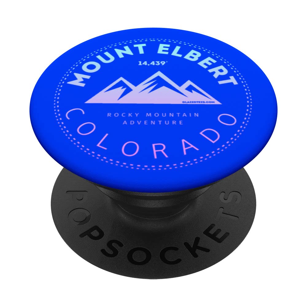 Mount Elbert Colorado 14er - Rocky Mountain Retro Hiking PopSockets Swappable PopGrip