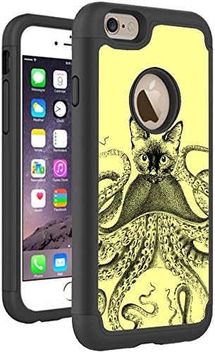 iPhone 6S 6 Case Cover By HybCase Featuring Catopus Cat Octopus Octopussy Funny Fun iPhone 6S Cases For Girls Teens Women