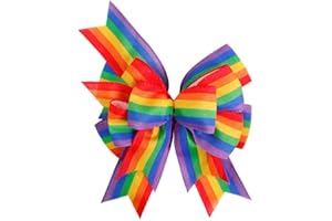 SIMISI RIBBON Pride Wreath Bow Rainbow Stripe Decorations Lesbian Gay Burlap Ornaments