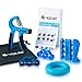 4GEAR SPORTLIFE 4G Hand Grip Strengthener Workout Kit-5 Pack-22-88lbs Adjustable Hand Gripper, Finger Stretchers, Finger Exerciser & Grip Ring-Exercise Manual & Carrying Bag Included-3 Years Warranty