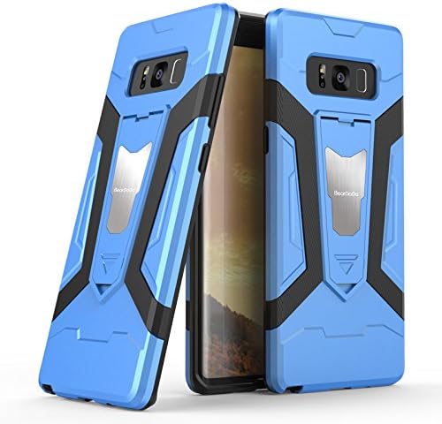 Galaxy Note 8 Case, KoolBands Durable Slim Light Weight Hard Back Shock-absorbing Rigid Back Cover Protective Case With Kickstand Protection Cover for Samsung Galaxy Note 8 2017 Phone (Blue)