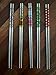 Chopsticks 5 Pairs Stainless Steel Chopsticks Beautiful Gift Set (10 Chop Sticks) Assorted