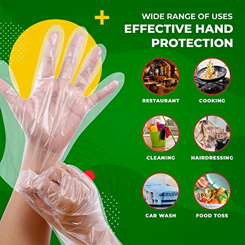Disposable PE Plastic Clear Gloves, BPA, Rubber, Latex Free, For Safe