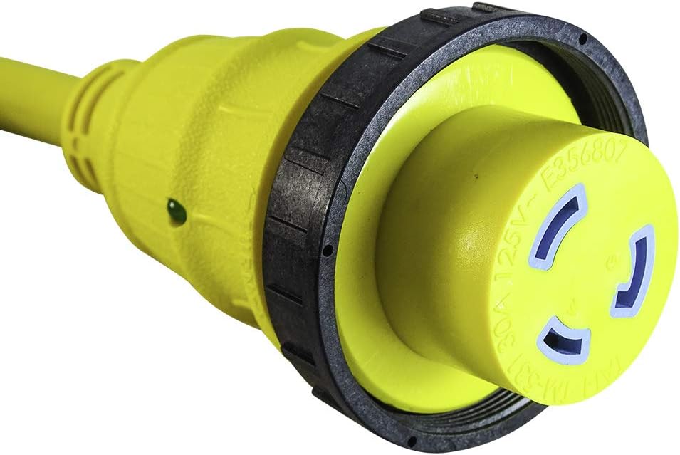 Marvine Cable Shore Power Adapter Marine 50A SS2-50P to Marine 30A L5-30R Dogbone 1.5Ft (50A SS2-50P to 30A L5-30R) : Sports & Outdoors