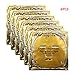Genuva 6PCS 24K Gold Bio-Collagen Gel Facial Masks Sheet Patch For Anti Aging Puffiness Skincare Anti Wrinkle Whitening Moisturizing Deep Tissue Rejuvenation