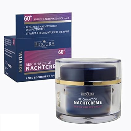 Biocura Age-Vital Reichhaltige Nachtcreme für reife & sehr Reife Haut 50 ml 60+