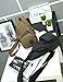 Canvas Chest Pack Crossbody Casual Sling Shoulder Bag(502) (Dark coffee)