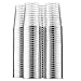 50 Silver Rimmed Clear Hard Plastic Cups | 10 oz. Fancy Disposable Wedding Tumblers for Party & Wedding (50-Pack) by BloominGoods