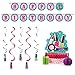 Cedar Crate Market Sparkle Spa Party Supplies Decorations Bundle: Centerpiece, Ribbon Banner, and Dizzy Danglers