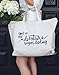 Adornlee Canvas Tote Bag with Special Saying - Zipper Top, Interior Pocket, 100% Cotton