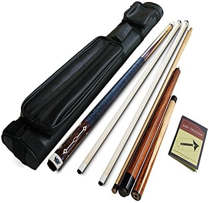 30% Off Combo Cue Set Sale! Champion Gn-921 2 Shaft Pool Cue（12mm,5/6x18), Jump and Break Cue, Black 2x2 Cue Case, Aim Trainer, (18 oz, Hercules Jump and Break Cue)