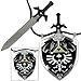 Armory Replicas Dark Shade Master Sword & Shield Necklace