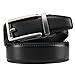 BULLIANT Men Belt, Leather Ratchet Belt Black for Men with Exact-Fit CLICK Buckle in Gift Box, Big&Tall