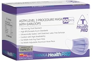 THINKA LEVEL 3 MASK WITH EARLOOPS (50pcs)-Medical Mask - Surgical Mask -ASTM Level 3