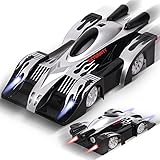 Remote Control Car Kids Toy Gift, Rolytoy Rechargeable RC Wall Climbing Car for Kids Boy Girl Birthday Gift Present with Mini Control Dual Mode 360° Rotating Stunt Car LED Head Gravity-Defying