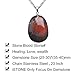iSTONE Natural Gemstone Blood Stone Water Drop Pendant Necklace with Stainless Steel Chain 20 Inch