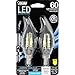 Feit Electric - Decorative Clear Glass Filament LED Dimmable 60W Equivalent Daylight (5000K) Flame Tip Chandelier Bulb, Pack of 2 (BPCFC60/850/LED/2)