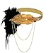 KaKaxi 1920s Accessories Set - Headband,Necklace,Gloves,Cigarette Holder and Feather boa,A