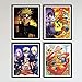 Ninja Poster Manga Anime Slayer Hunter SSS Ghoul Wall Decor Canvas Art Print,8 x 10 Inches,No Frame,Set of 4