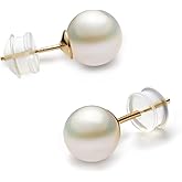 NORBU S925, AAAA+ Round Freshwater Stud Pearl Earrings for Women, Timeless Elegant Gifts for Her Mom Wife, Mothers Day/Wedding Anniversary/Christams