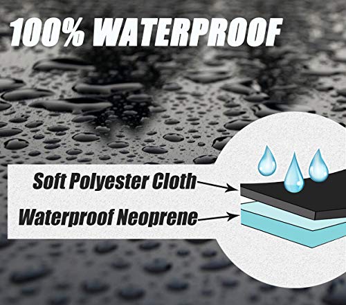 TanYoo Waterproof Car Seat Cover, Non-Slip SBR Vehicle Seat Protector, Best Protection for Sweat, Stains & Smell, Fit for Most Sedan Cars, SUVs, Black (50" Long x 24.8" Wide) (2 PCS, Black B)