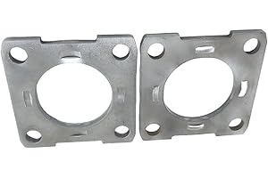 Aizhuer Replacement 2pack Trailer Brake Backing Plate Flange 2.27" for 3500# Axle, 4 Hole Bolt Square Bracket