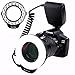 SAMTIAN Macro Ring Flash Photography with 18pcs SMD LED Light【 3 Times Brightness Than 48pcs LED Ring Flash】 for Canon Nikon and Other DSLR Cameras, Fit 49, 52, 55, 58, 62, 67, 72, 77mm Lenses