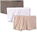 Maidenform Women's 3-Pack Dream Boyshort Panty, Shell Black Dot/Steel Grey/White, 6