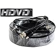 HDVD Premade 1 x 25 feet Siamese CCTV Coaxial Cable RG59 Combo Cable for Connecting HD-SDI HD-TVI HD-CVI ANALOG AHD 720P / 1080P Camera System with BNC Connector and 2.1mm Power Connector (Black)