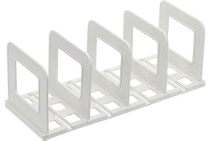 PATIKIL Vertical Sorter for Desk, 4 Slots Plastics Adjustable File Organizer Desktop File Sorter Organizer for Office Desk Ki