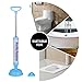 CNSTAR Toilet Plunger, Powerful High Pressure Suitable Sure Holder Drain Plunger for Bathroom, Toilet, Bathtubs, Showers (Blue)