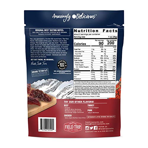 Field Trip Beef Jerky Gluten Free Jerky, Low Carb, Healthy High