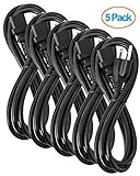 Aurum Cables UL Approved 6 Feet Universal Computer Monitor Power Cord, C13 Power Cable for Monitor, PC, Desktop, Printer, Scanner, 18 AWG NEMA 5-15P to IEC13-5 Pack