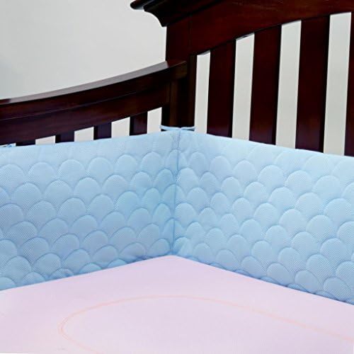 Lifenest Breathable & Padded Mesh Crib Liner - Blue by Lifenest