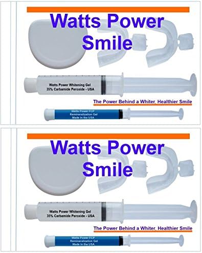 2 - 35% Tooth Whitening Kits Complete with Trays &amp; Aftercare Gels / 20ml Optimized Formula By Watts Power White