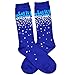 TeeHee Christmas Holiday Fun Crew Socks for Women 4-Pairs Peace Dove Snowflake Blue White