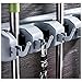 Tiowea Multifunctional Mop Rack Bathroom Storage Rack Broomstick Hanger with Hook Ceiling Mounted Storage Racks